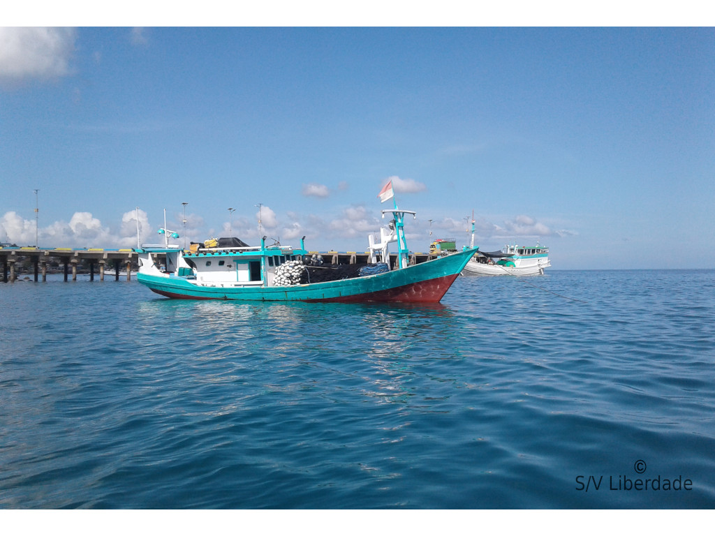 quelques bateaux traditionnels indonésiens